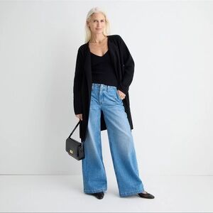 J. Crew Juliette Collarless Sweater Blazer in Black